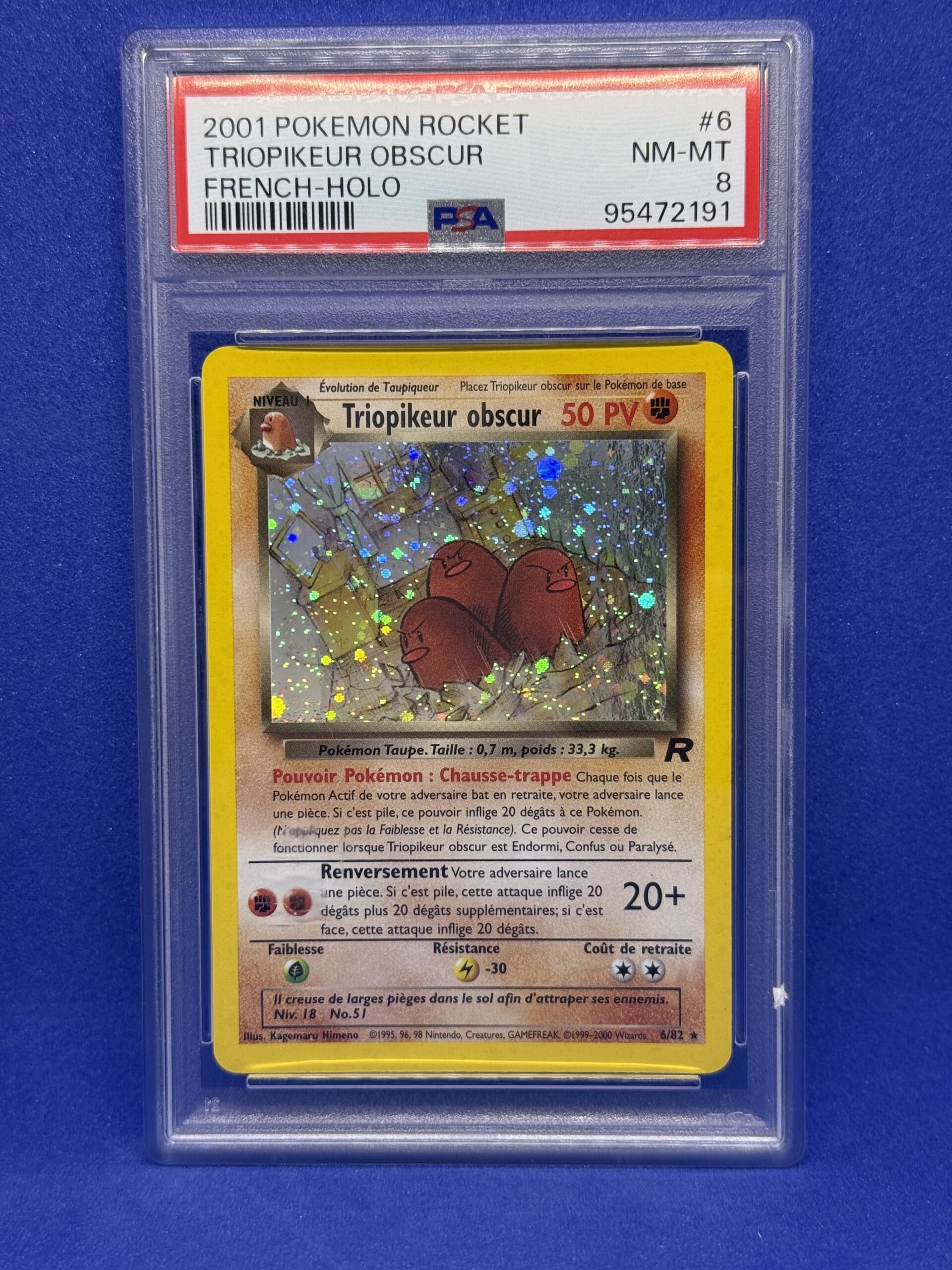 Carte Pokémon - Team Rocket - Triopikeur Obscur Holo - 6/82 - Gradée 8