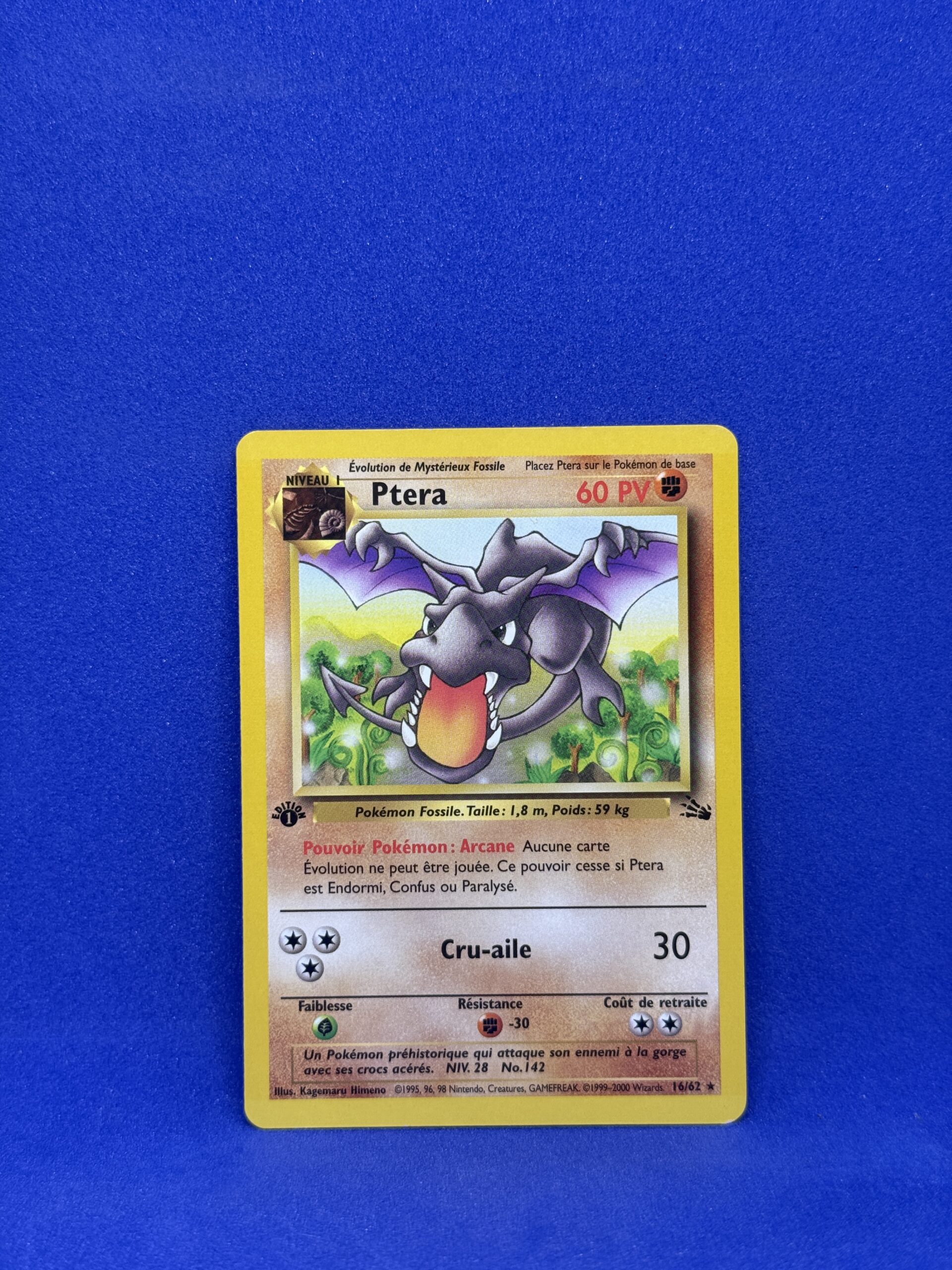 Carte Pokémon - Fossile - Ptera - 16/62 (1656 B)